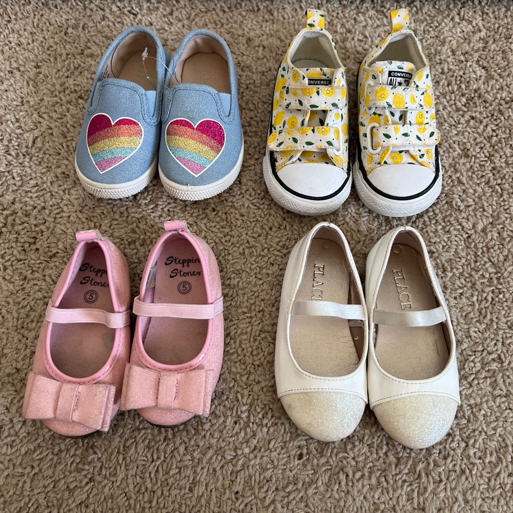 Toddler girl shoes lemon converse
